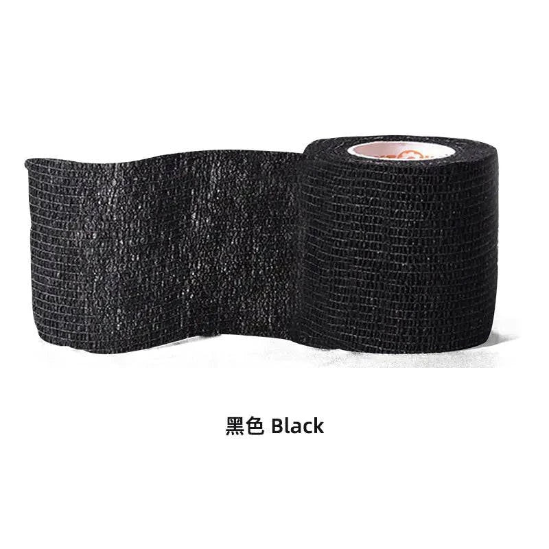 PetCare Self-Stick black fabric bandage roll, flexible and breathable self-adhesive wrap for pet wound care and support