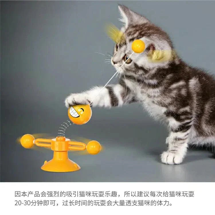 Interactive Cat Toy with LED Lights - Rotating Spring Motion Cat Toy Interactive Cat Toy with LED Lights - Rotating Spring Motion Cat Toy