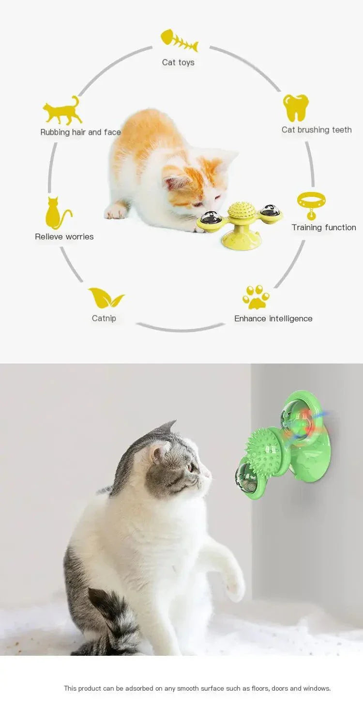 Interactive Cat Toy with LED Lights - Rotating Spring Motion Cat Toy Interactive Cat Toy with LED Lights - Rotating Spring Motion Cat Toy
