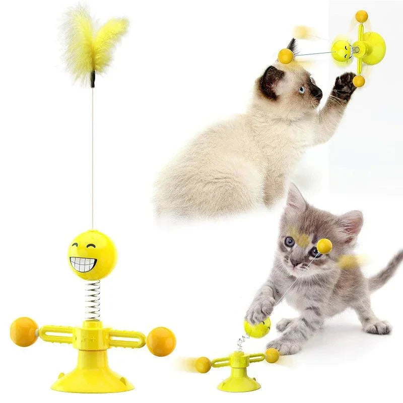Interactive Cat Toy with LED Lights - Rotating Spring Motion Cat Toy Interactive Cat Toy with LED Lights - Rotating Spring Motion Cat Toy