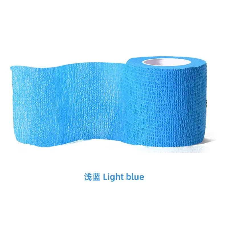 Light blue PetCare self-stick fabric bandage roll for pet first aid care