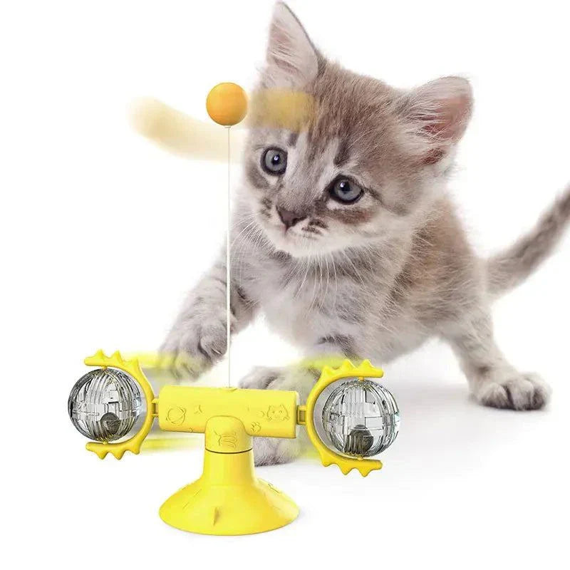 Interactive Cat Toy with LED Lights - Rotating Spring Motion Cat Toy Interactive Cat Toy with LED Lights - Rotating Spring Motion Cat Toy