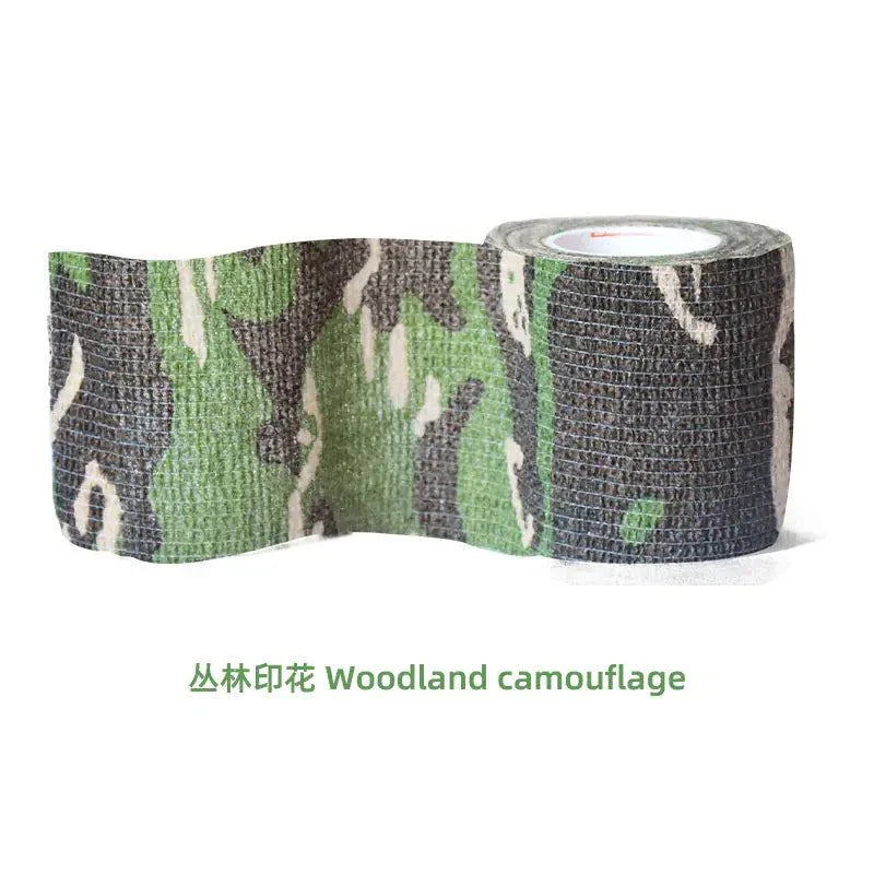 PetCare Self-Stick Fabric Bandage in woodland camouflage pattern, flexible and breathable self-adhesive pet bandage wrap for wound care and support.