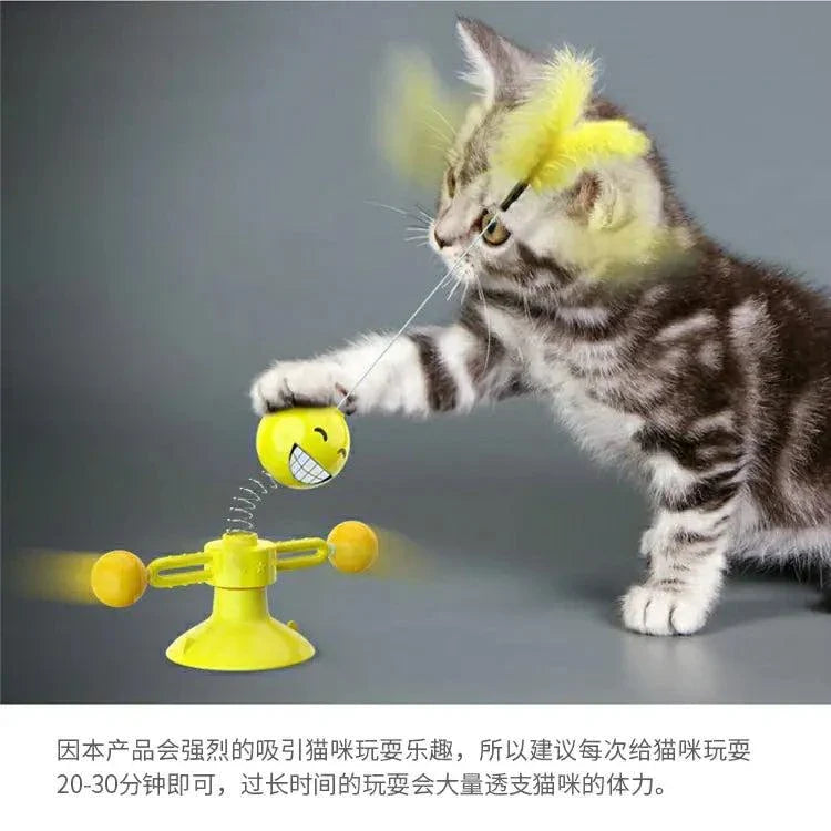 Interactive Cat Toy with LED Lights - Rotating Spring Motion Cat Toy Interactive Cat Toy with LED Lights - Rotating Spring Motion Cat Toy