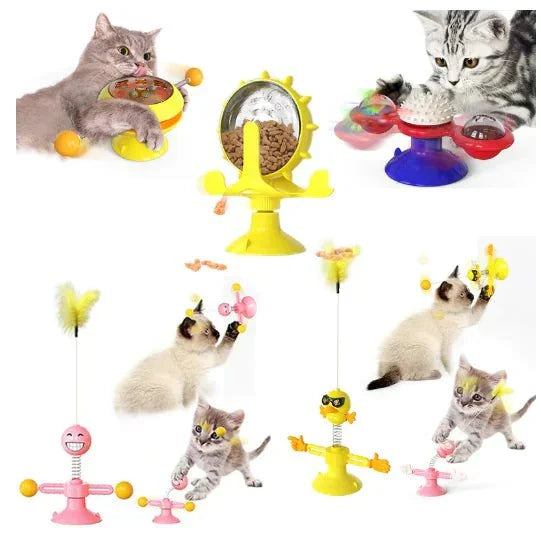 Interactive Cat Toy with LED Lights - Rotating Spring Motion Cat Toy Interactive Cat Toy with LED Lights - Rotating Spring Motion Cat Toy