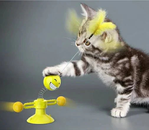 Interactive Cat Toy with LED Lights - Rotating Spring Motion Cat Toy Interactive Cat Toy with LED Lights - Rotating Spring Motion Cat Toy