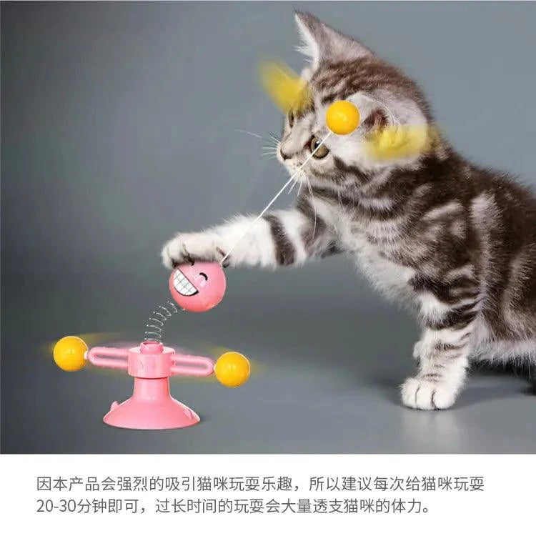 Interactive Cat Toy with LED Lights - Rotating Spring Motion Cat Toy Interactive Cat Toy with LED Lights - Rotating Spring Motion Cat Toy