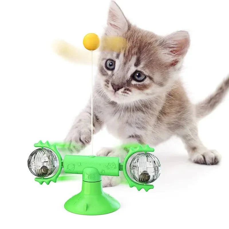 Interactive Cat Toy with LED Lights - Rotating Spring Motion Cat Toy Interactive Cat Toy with LED Lights - Rotating Spring Motion Cat Toy