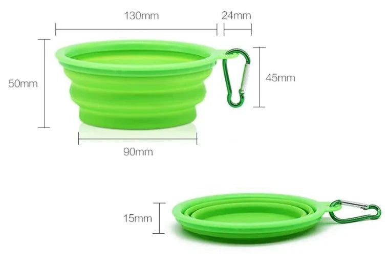 Eco-Friendly Silicone Pet Bowl – Portable for Cats & Dogs