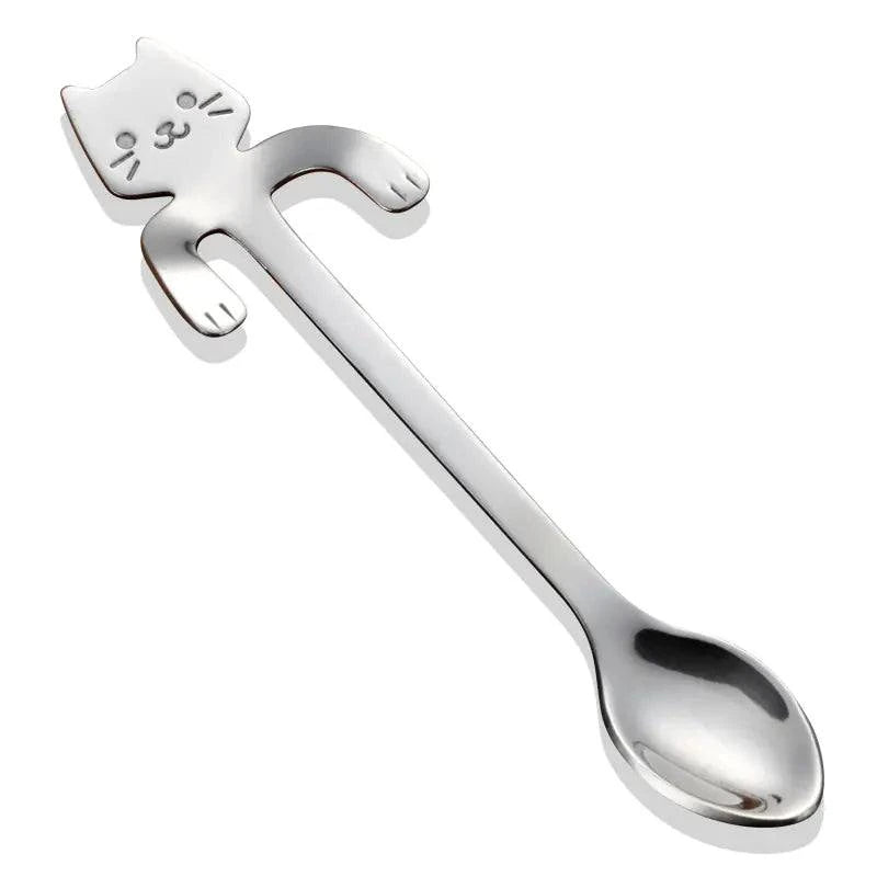 Stainless Steel Cat Spoons – Eco-Friendly, Reusable Stirring Spoons for Cat Lovers