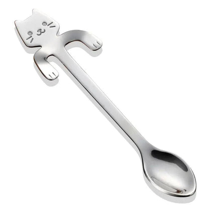 Stainless Steel Cat Spoons – Eco-Friendly, Reusable Stirring Spoons for Cat Lovers