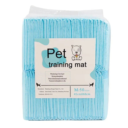 Pack of PetCare Absorbent Puppy Training Pads, medium size 45cm x 60cm, blue disposable pet diaper mats with ultra-absorbent core and leak-proof backing