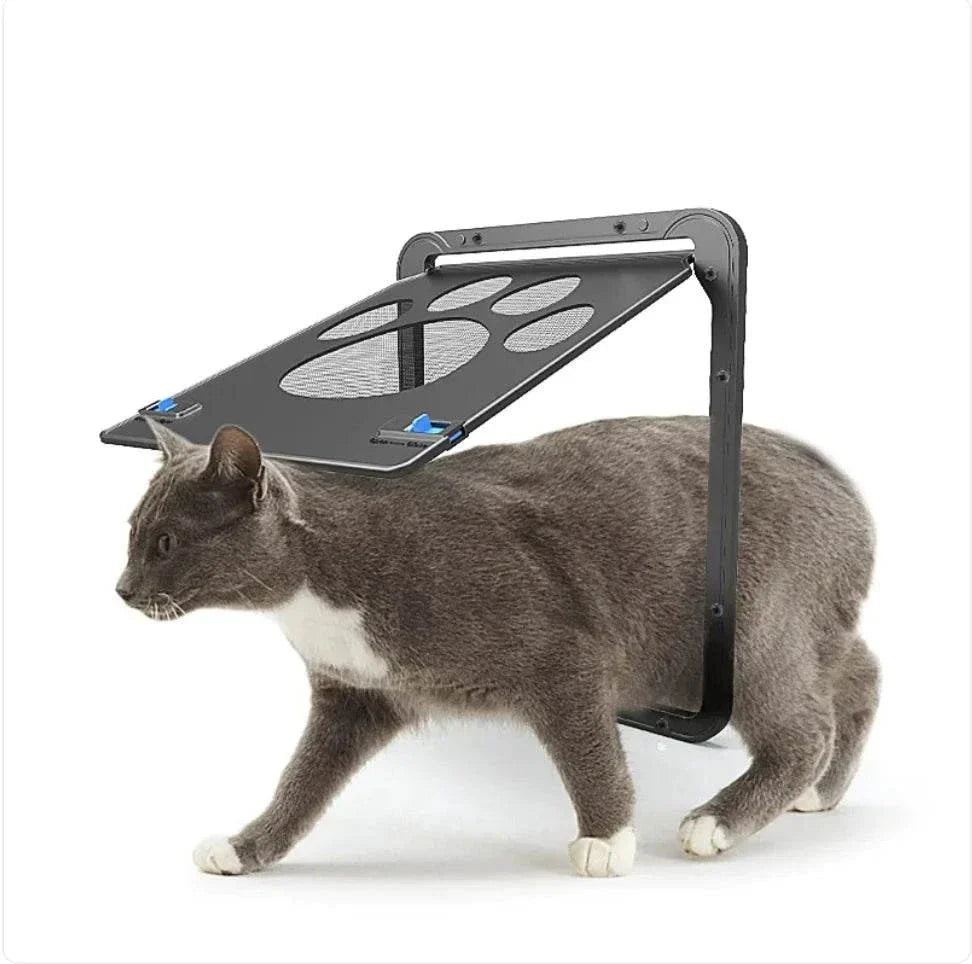 Magnetic Pet Door with Lock - Large Dog &amp; Cat Flap for All Door Types