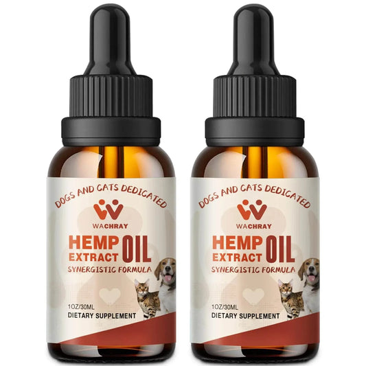 （3-Pack） Hemp Oil for Dogs Cats - Calming Drops Dog Relaxants - Help Pets Anxiety Stress Hip & Joint Pain Arthritis Sеizures Rеlief - Skin Нiр Jоint Hеalth - Organic Pet Hemp Oil Drops