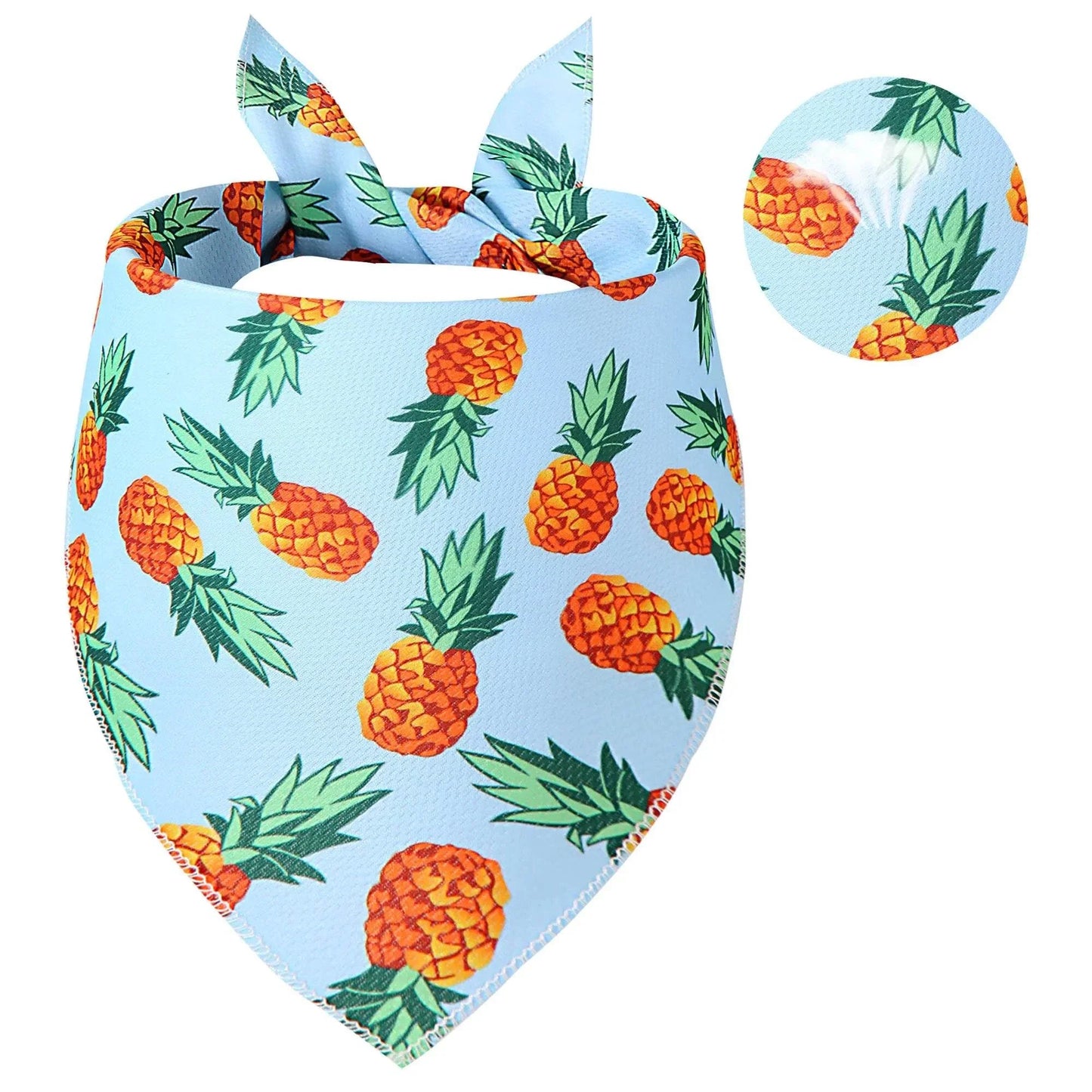Gofshy Dog Cooling Bandana XLarge with pineapple pattern for pets summer comfort
