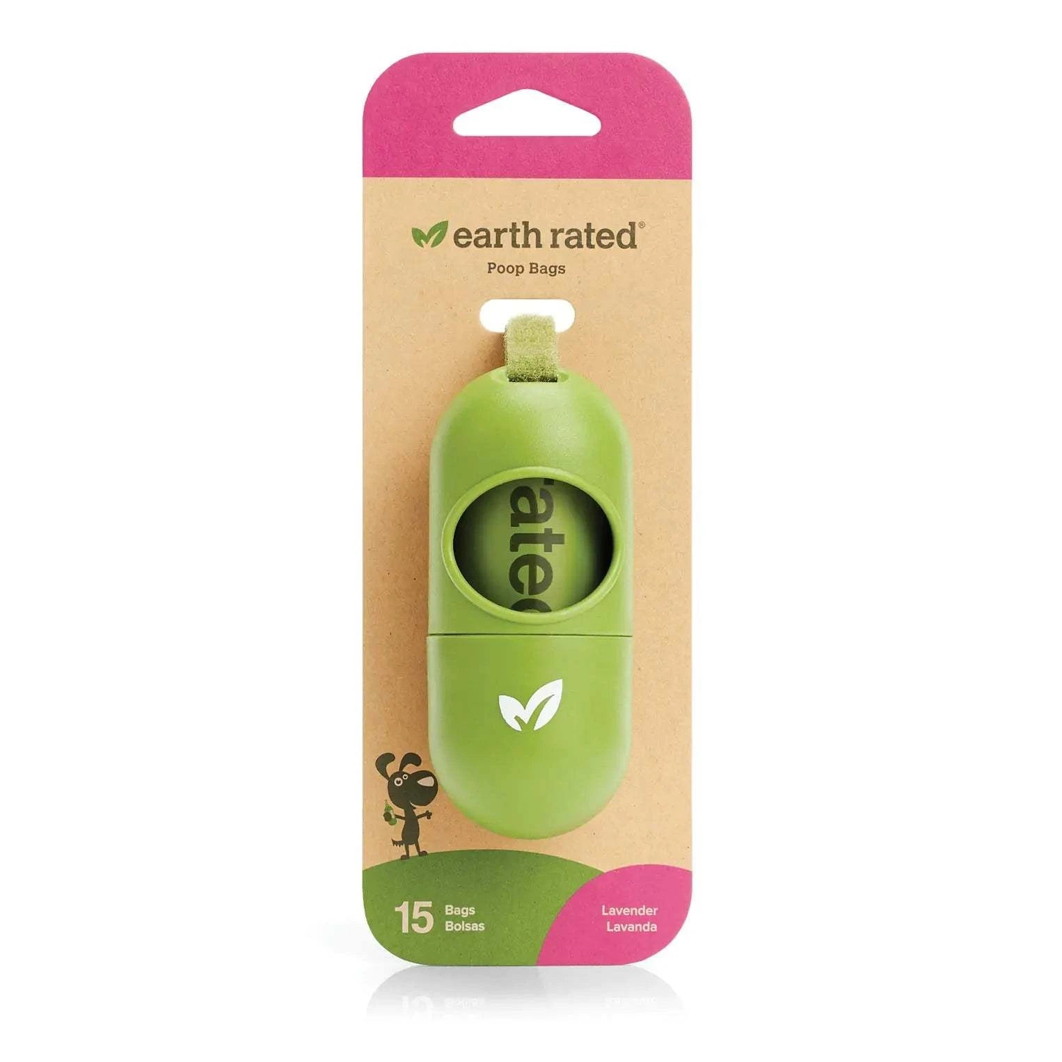 Earth Rated Leash Dispenser & 15 Dog Poop Bag Bundle Pack