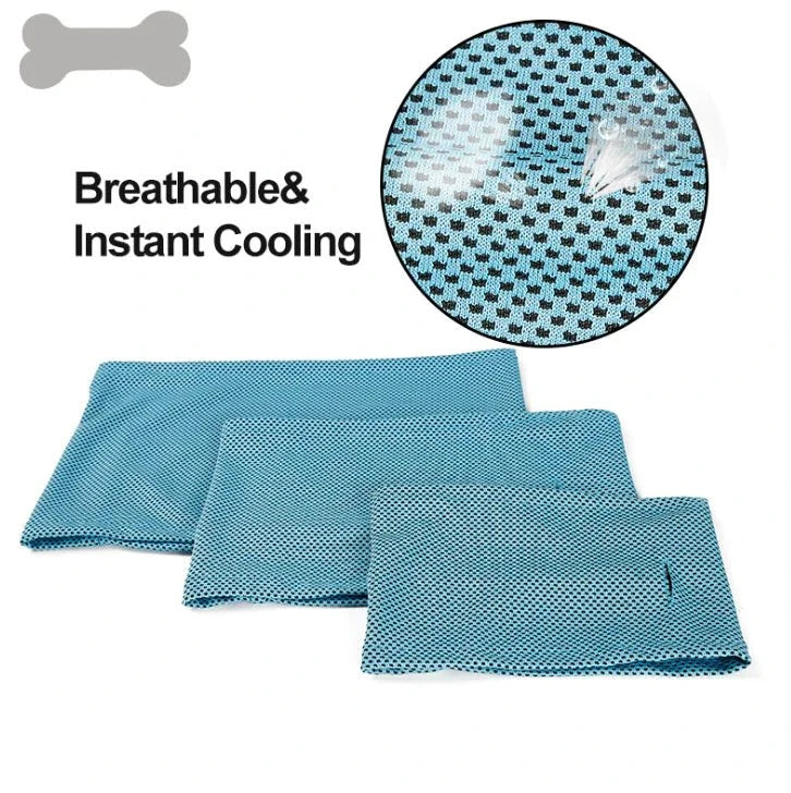 Cooling Neck Scarf for Dogs - Ice and Triangle Design