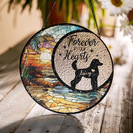 Pet Memorial Suncatcher Dog Bereavement Gift Dog Remembrance Gift Pet Loss Sympathy Gift Loss of Pet Sympathy Gift (Glass Suncatcher DOG3)