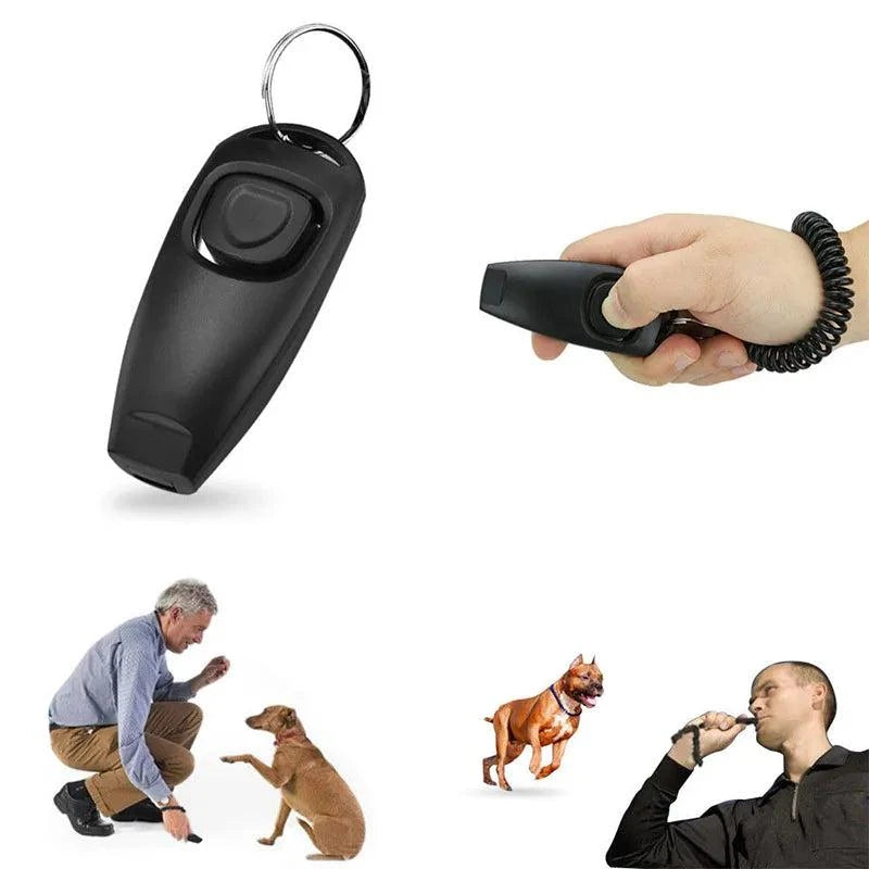 2-in-1 Dog Training Clicker & Whistle with Wrist Strap – Portable & Effective