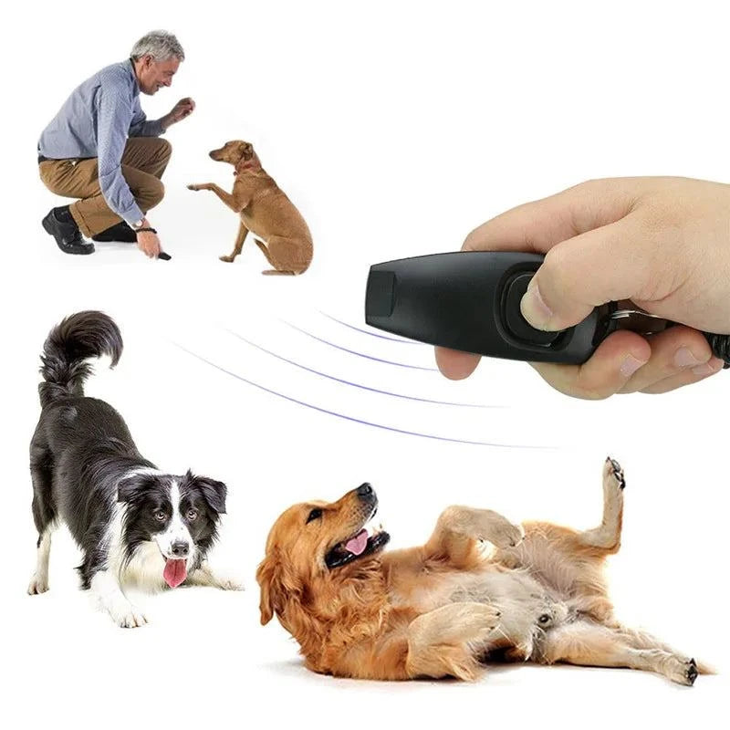 2-in-1 Dog Training Clicker & Whistle with Wrist Strap – Portable & Effective