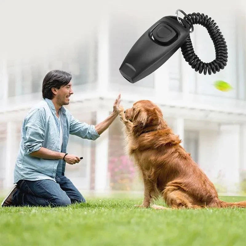 2-in-1 Dog Training Clicker & Whistle with Wrist Strap – Portable & Effective