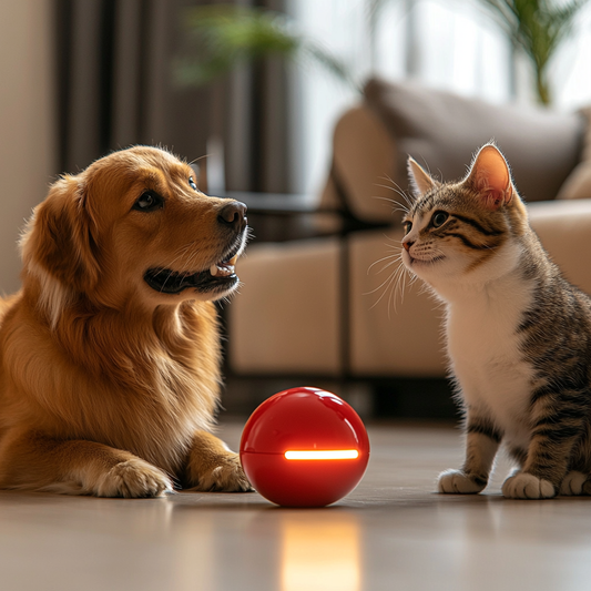 Smart Rolling Pet Ball for Dogs & Cats – Interactive LED Toy
