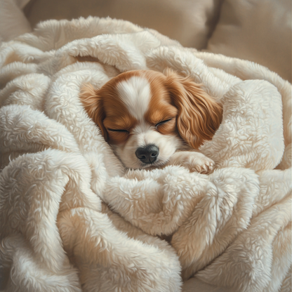 Soft Fleece Dog Blanket – Cozy, Washable & Travel-Friendly Pet Bedding
