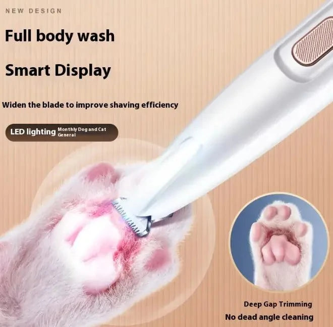 Rechargeable Pet Paw Trimmer with LED Light – Waterproof, Ergonomic, and Precision Grooming