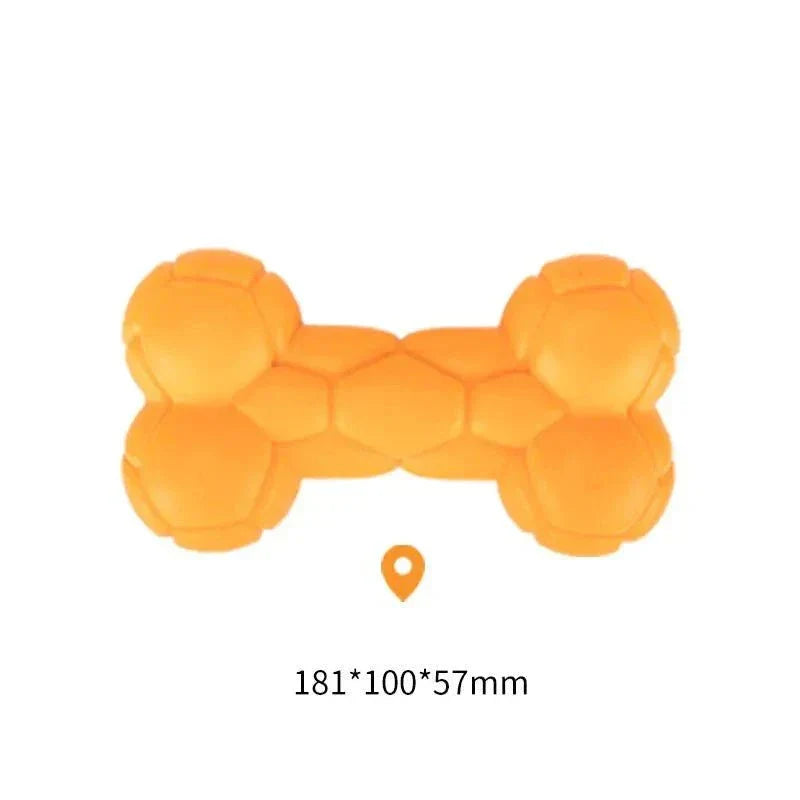 Floating Water-Resistant Pet Toy Orange floating water-resistant bite-resistant pet toy in bone shape with dimensions 181x100x57mm