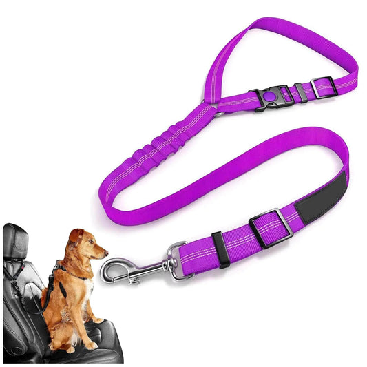 Dog Car Seat Belt + Headrest Harness Combo – 2-in-1 Safety System for Secure Travel