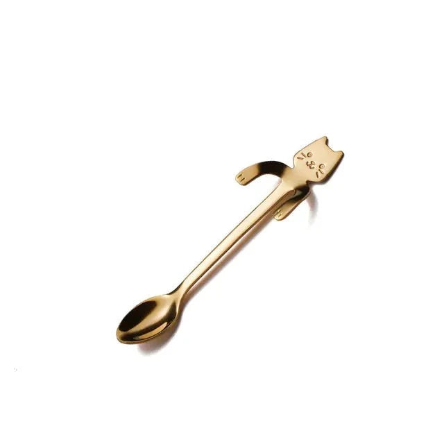 Stainless Steel Cat Spoons – Eco-Friendly, Reusable Stirring Spoons for Cat Lovers