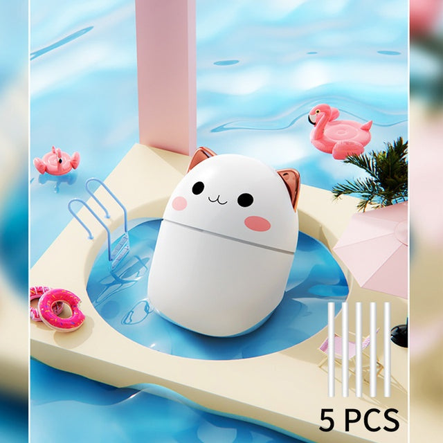 Cute Cat Humidifier – Ultrasonic Mist Diffuser with Night Light & Aromatherapy (250ml)