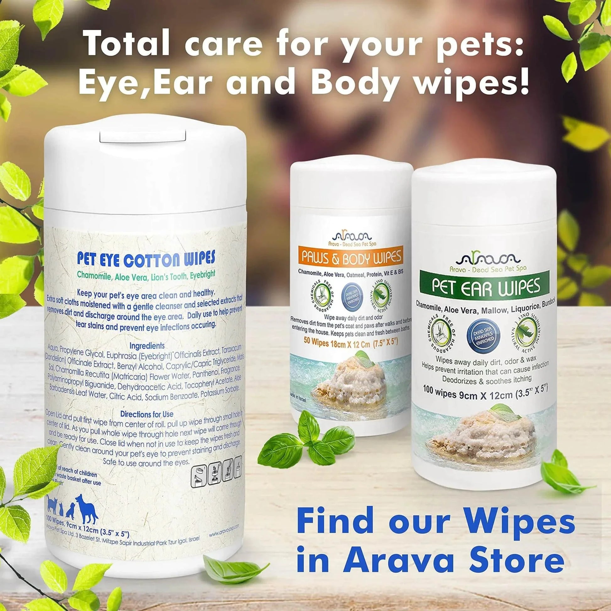 Pet Eye Wipes for Dogs &amp; Cats - Tear Stain Prevention &amp; Eye Cleaning