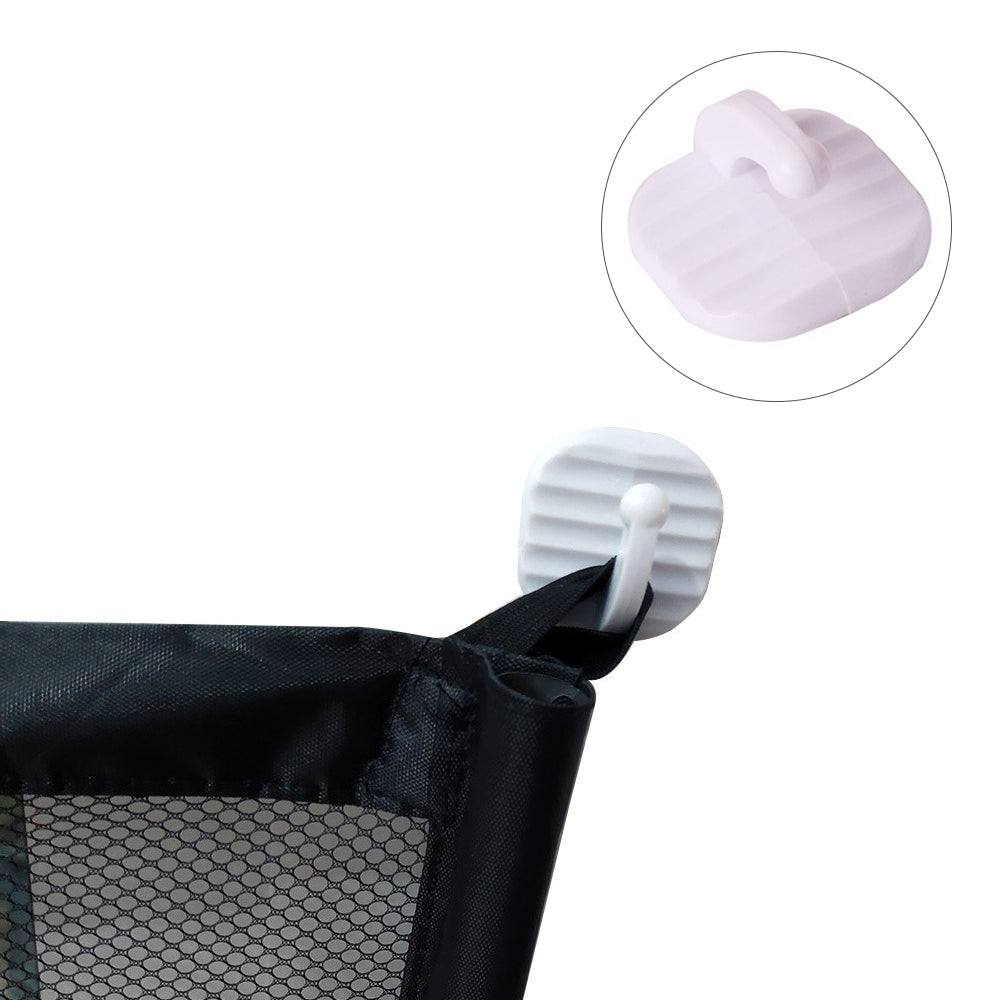 Black Foldable Pet Safety Gate – Cloth Barrier for Doorways, Stairs & Play Areas