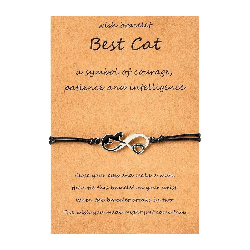 Cat Memorial Bracelet – Loss of Cat Sympathy Gift for Women, Pet Remembrance Jewelry for Mom, Grandma, or Cat Lovers