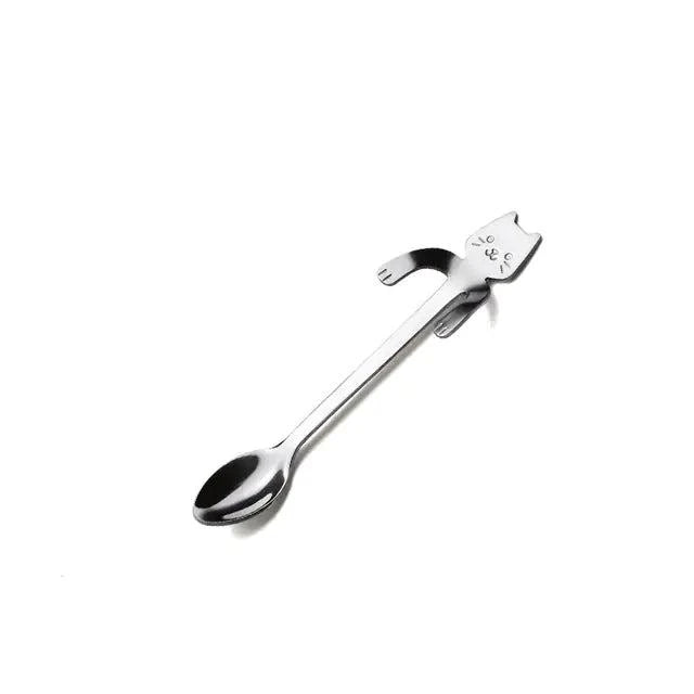 Stainless Steel Cat Spoons – Eco-Friendly, Reusable Stirring Spoons for Cat Lovers
