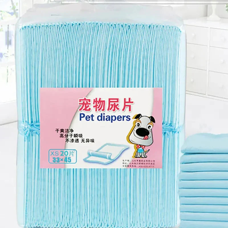 Pack of PetCare Absorbent Puppy Training Pads, ultra absorbent, leak-proof disposable pet diapers in size XS for puppies and small pets