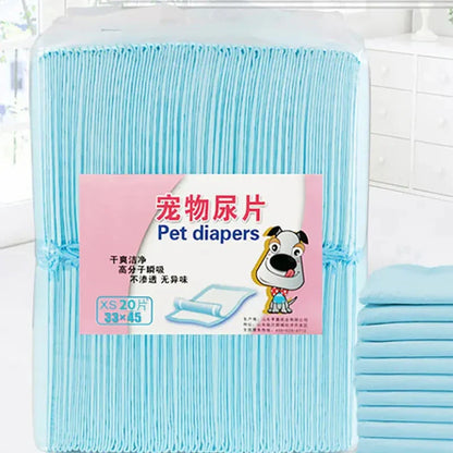Pack of PetCare Absorbent Puppy Training Pads, ultra absorbent, leak-proof disposable pet diapers in size XS for puppies and small pets
