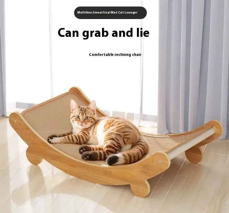 Sisal Cat Lounge Chair – Scratchable Cat Furniture for Rest & Play