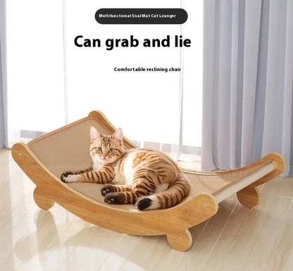Sisal Cat Lounge Chair – Scratchable Cat Furniture for Rest & Play