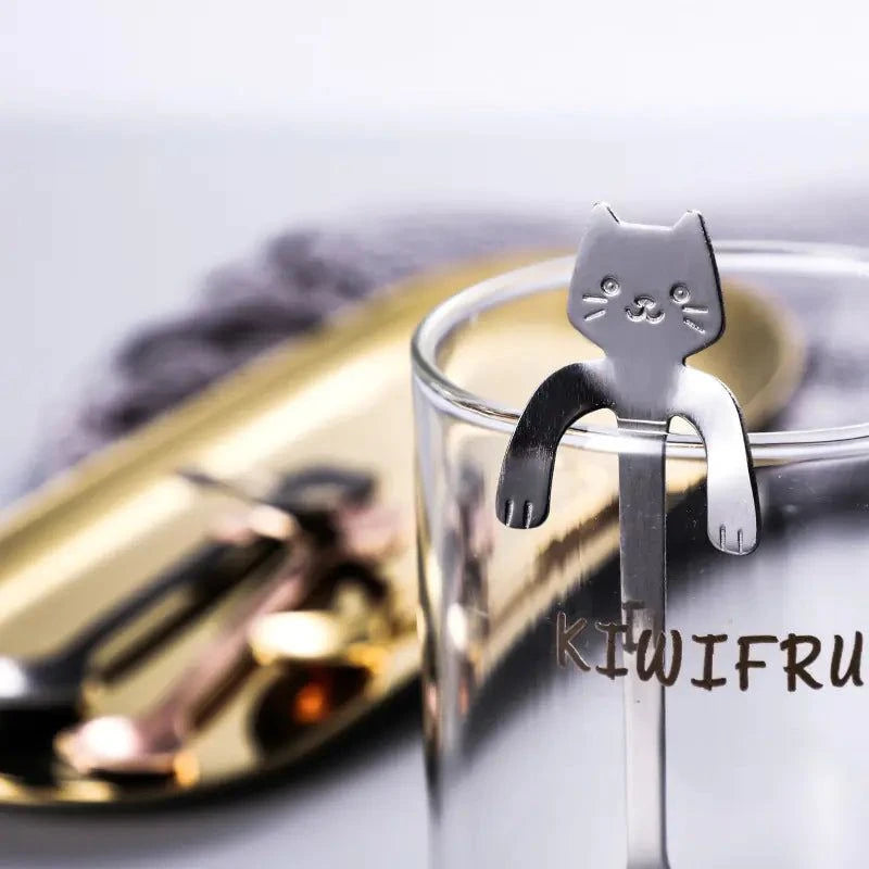 Stainless Steel Cat Spoons – Eco-Friendly, Reusable Stirring Spoons for Cat Lovers