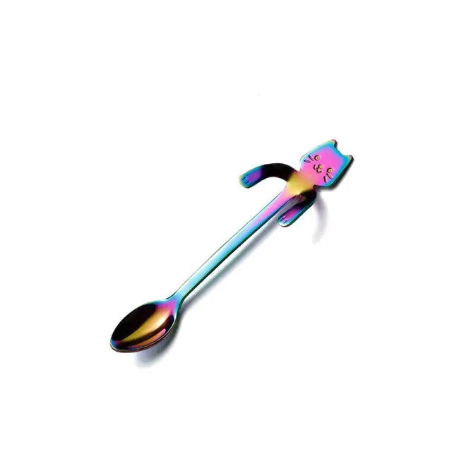 Stainless Steel Cat Spoons – Eco-Friendly, Reusable Stirring Spoons for Cat Lovers