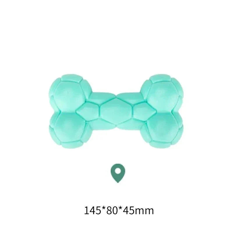 Floating Water-Resistant Pet Toy - Floating water-resistant bite-resistant blue bone-shaped pet toy made of durable TPE material