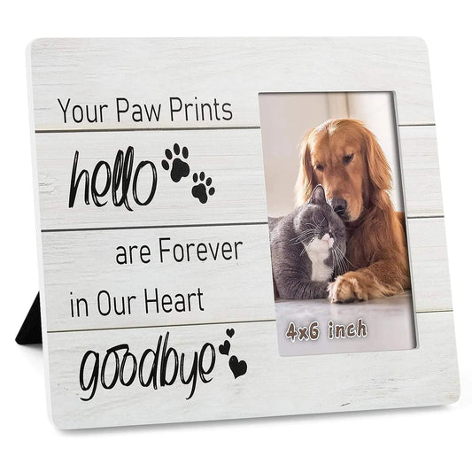 Cherished Paws 4x6 Memorial Frame - White
